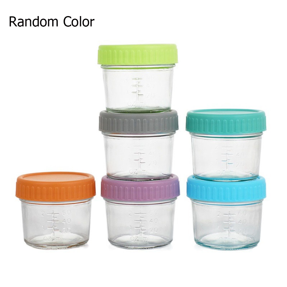 Baby Food Storage Jar - 6 قطعة برطمان طعام للأطفال زجاجي