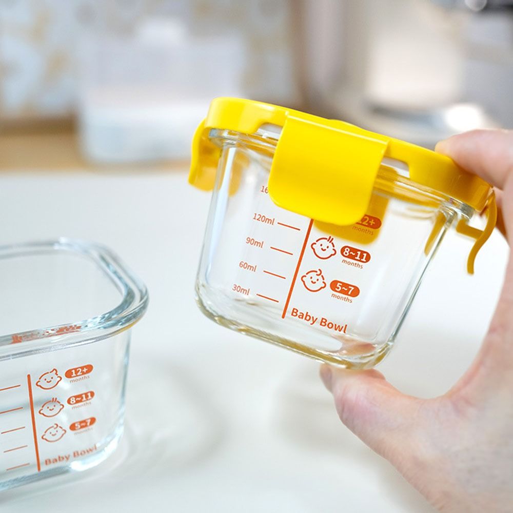 Baby Food Storage Jar - وعاء زجاجي لتخزين طعام الأطفال سعة