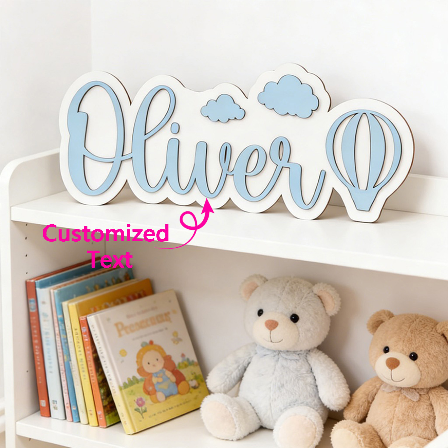 Baby Products Decoration - لافتة غرفة مخصصة على شكل منطاد