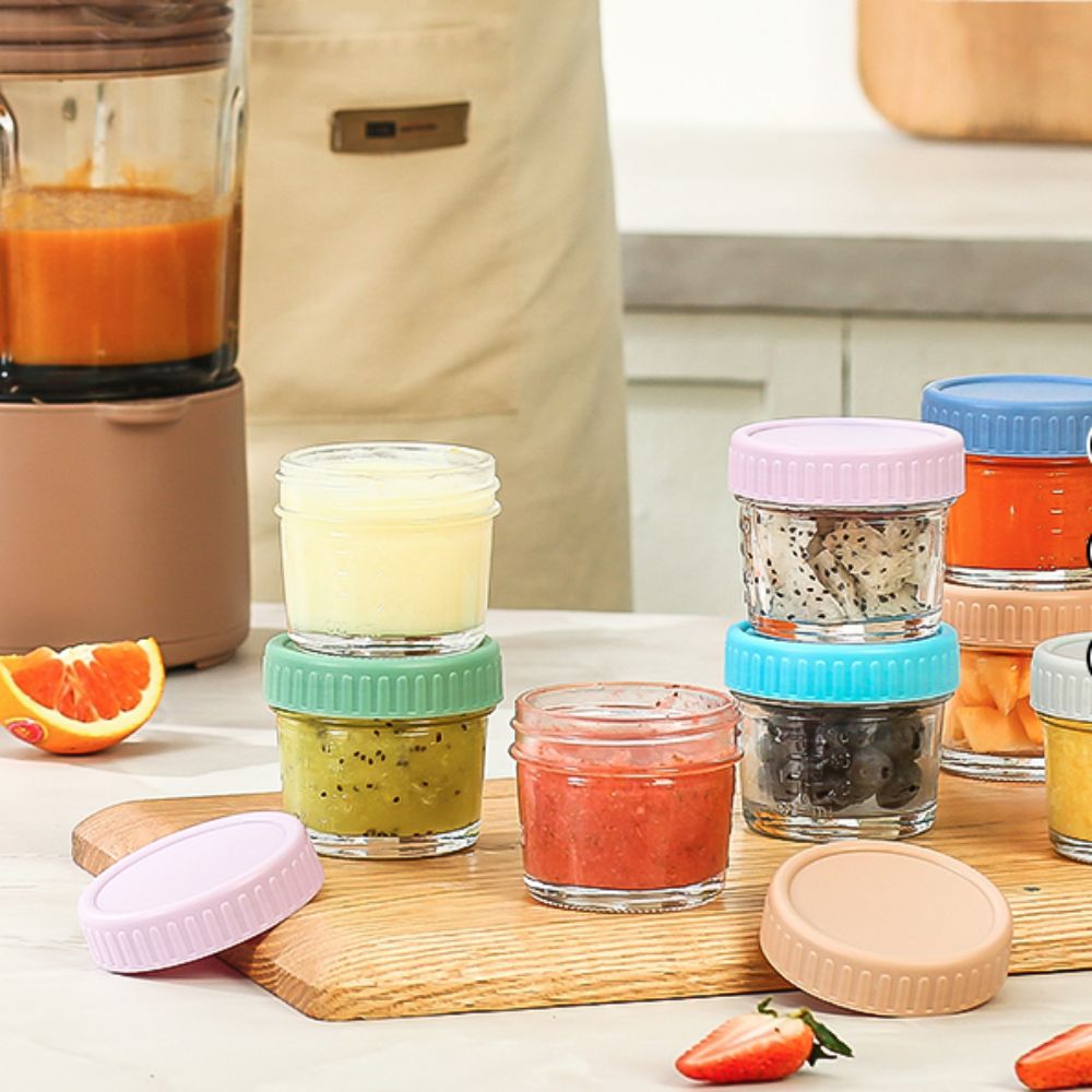 6 قطعة برطمان طعام للأطفال زجا - مراجعة Baby Food Storage Jar وسعره