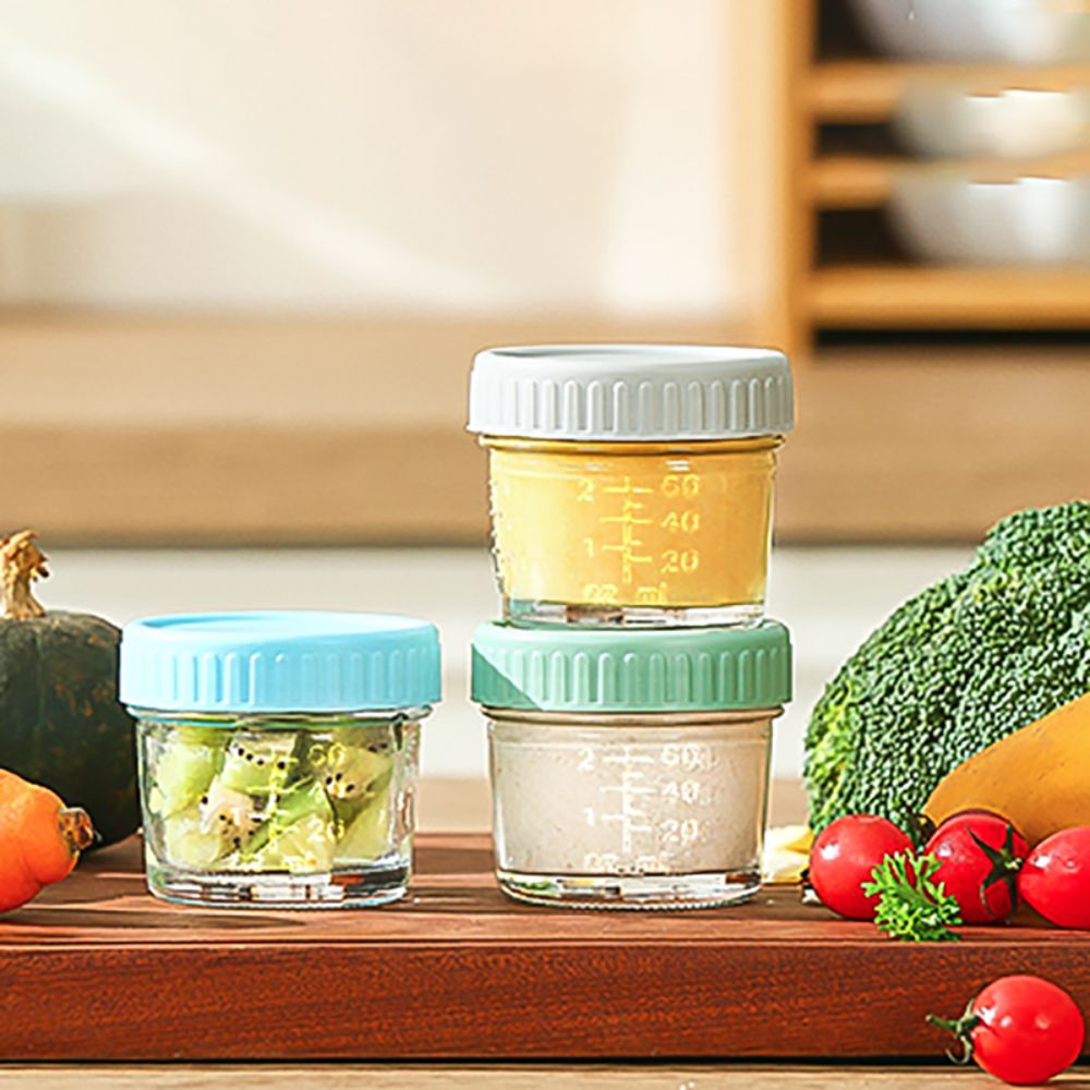 6 قطعة برطمان طعام للأطفال زجا - مراجعة Baby Food Storage Jar وسعره
