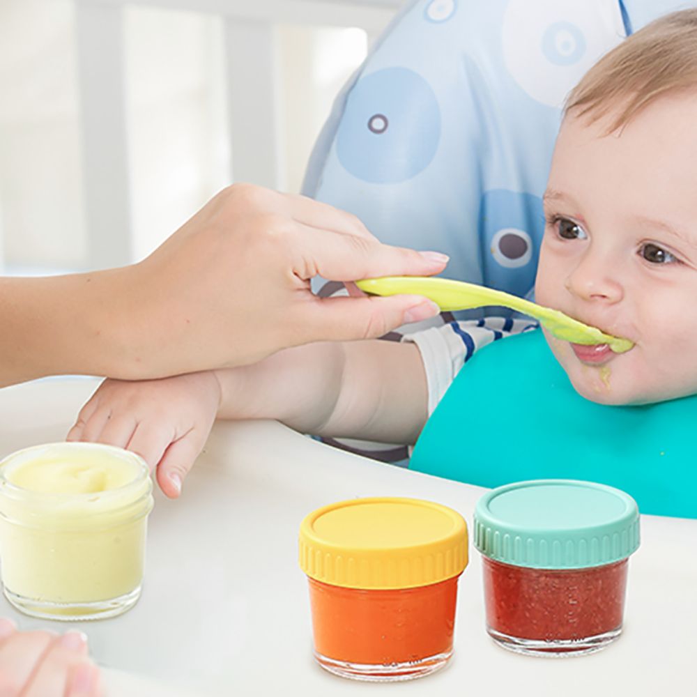 6 قطعة برطمان طعام للأطفال زجا - مراجعة Baby Food Storage Jar وسعره