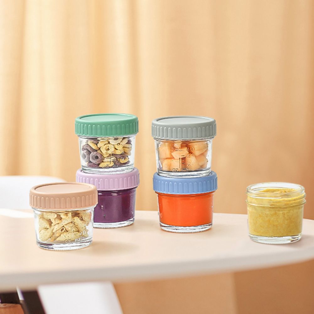 6 قطعة برطمان طعام للأطفال زجا - مراجعة Baby Food Storage Jar وسعره