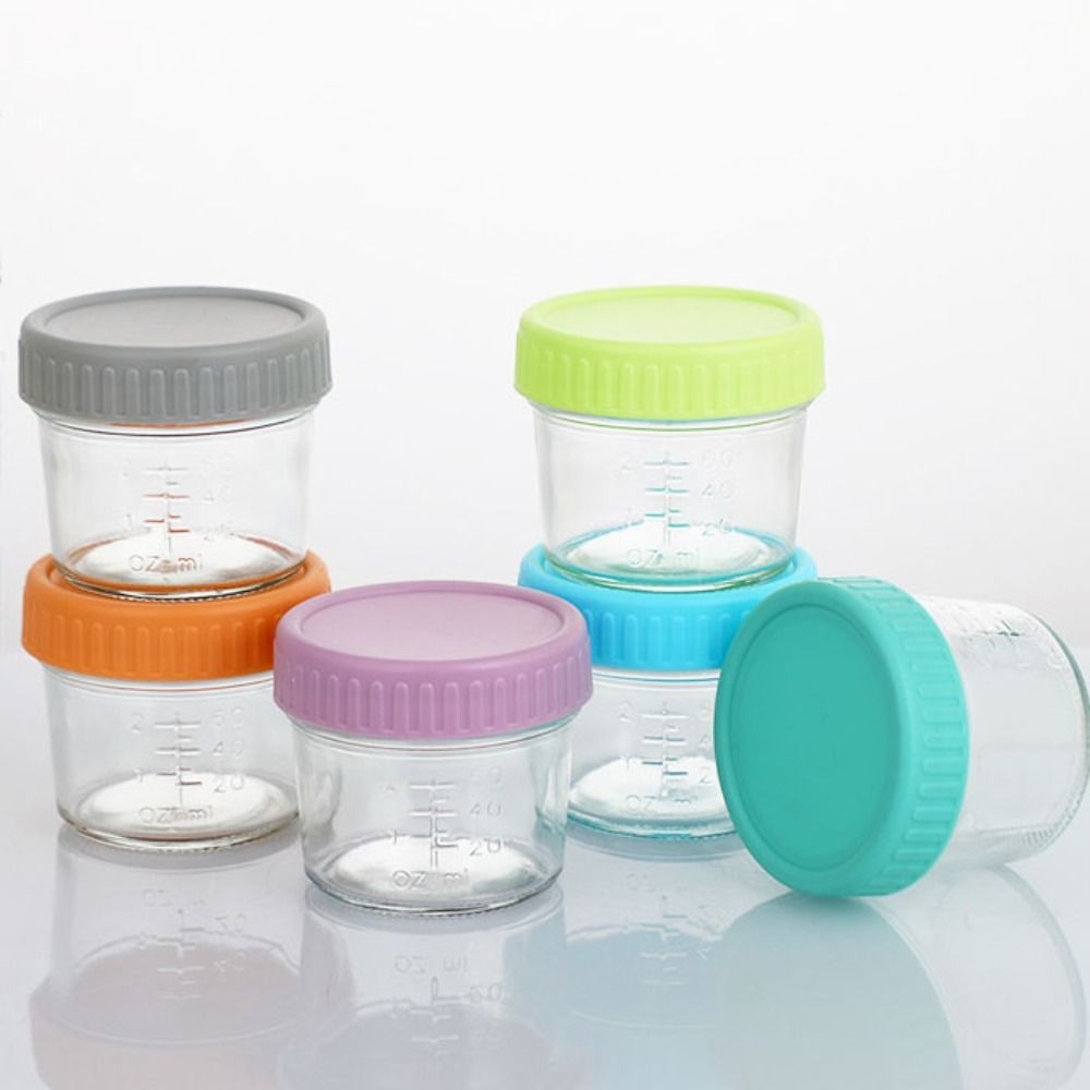 6 قطع من أوعية زجاجية لطعام ال - مراجعة Baby Food Storage Jar وسعره
