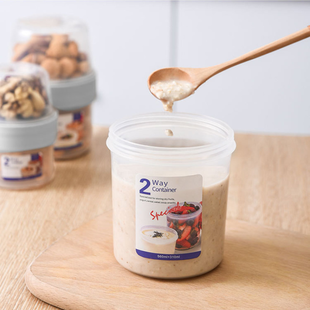 حاوية طعام محمولة مزدوجة الطبق - مراجعة Baby Food Storage Jar وسعره